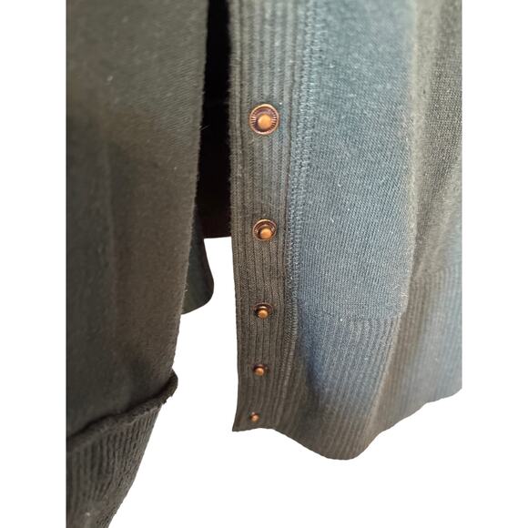 Zenana Outfitters Hunter Green Snap Up Duster Sz1X - Picture 2 of 6